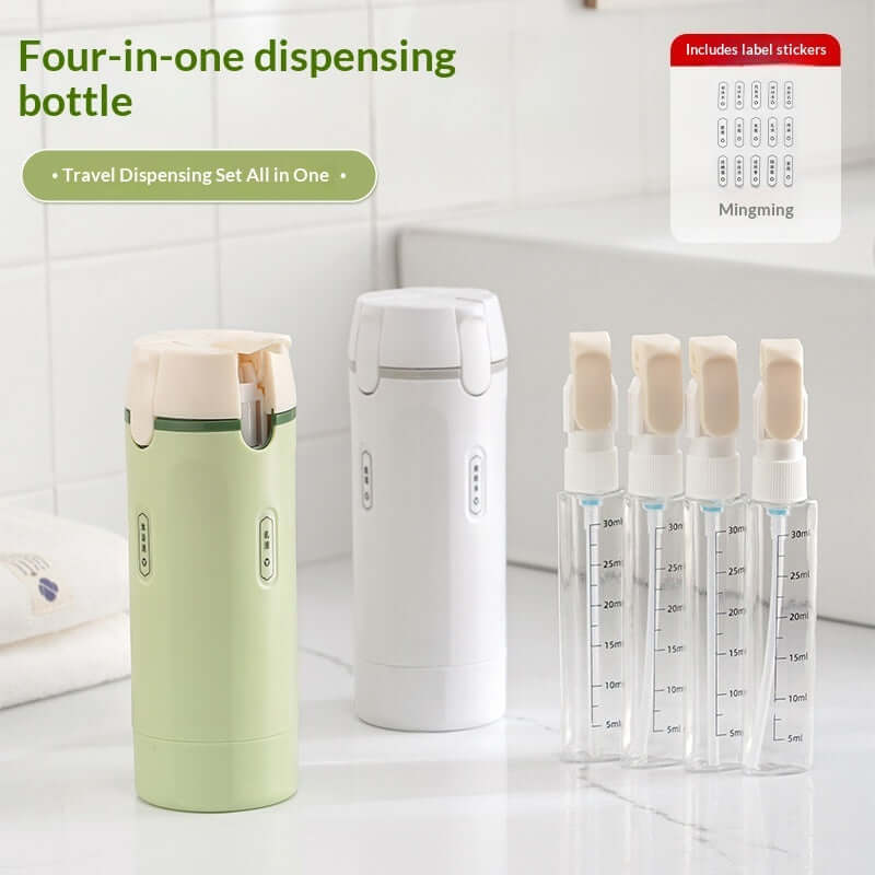 4 - in - 1 Portable Travel Dispenser product - The Oasnin