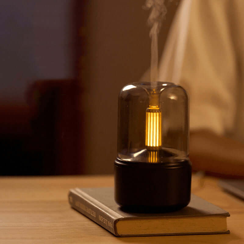 Atmosphere Light Humidifier Candlelight Aroma Diffuser Portable - The Oasnin
