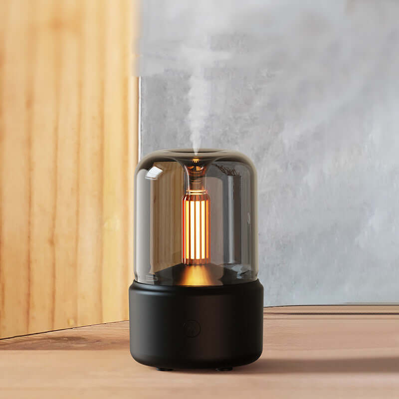 Atmosphere Light Humidifier Candlelight Aroma Diffuser Portable - The Oasnin