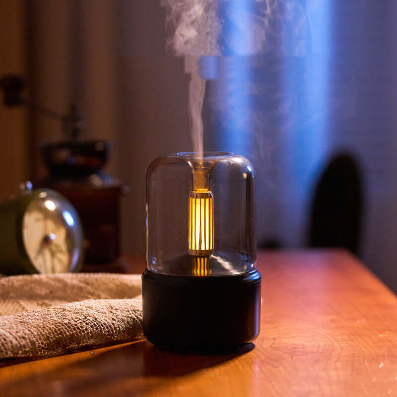 Atmosphere Light Humidifier Candlelight Aroma Diffuser Portable - The Oasnin