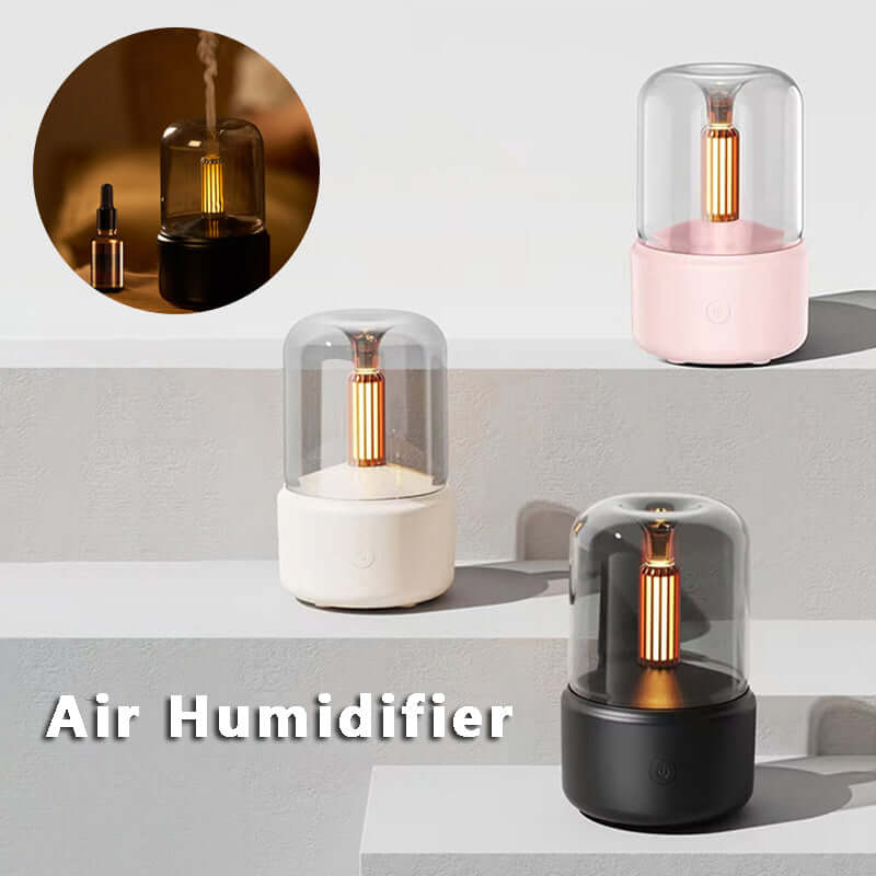 Atmosphere Light Humidifier Candlelight Aroma Diffuser Portable - The Oasnin