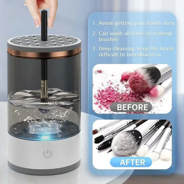 Automatic Brush Cleaner Electric Makeup Brush Cleaning Machine Fast Clean Dryer - The Oasnin