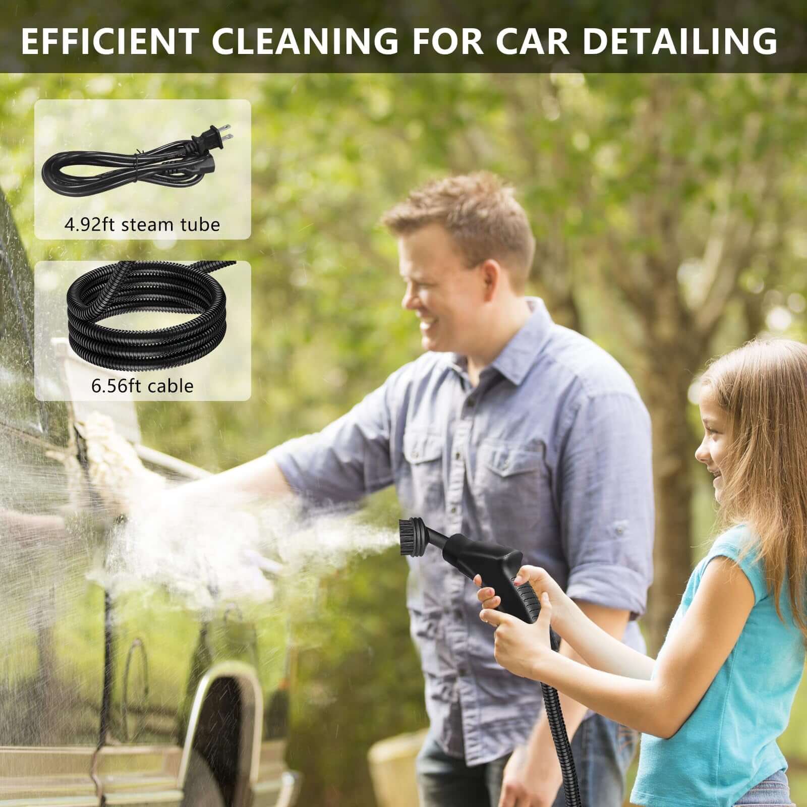 Handheld Steam Cleaner, Steamer For Cleaning, 2500W Pressurized Steam Cleaner With 1.2L Water Tank And 12 Attachments, Portable Steamer Cleaner For Home Car Kitchen Bathroom Furniture Tile Grout - The Oasnin