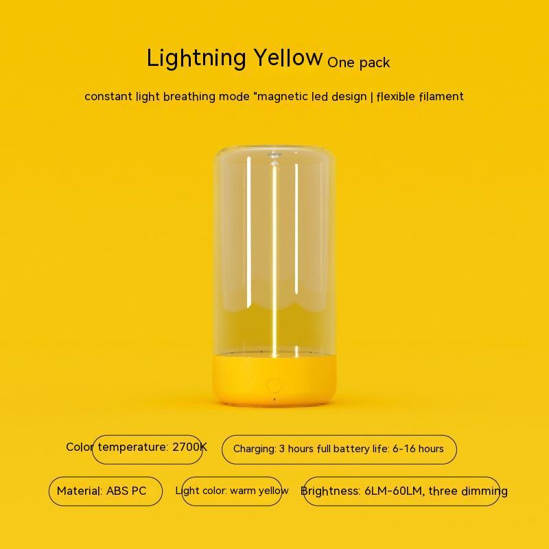 New LED Camping Light Type - c Rechargeable Portable Night Light With High Transparency And Anti Drop Creative Atmosphere Light - The Oasnin