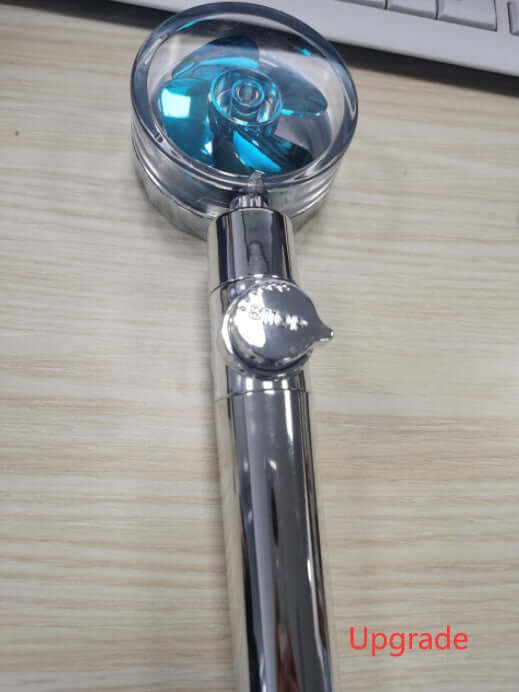New Turbo Propeller Shower Head Water Saving High Preassure Flow 360 Degrees With Fan Extension Showerhead Rainfall With Holder - The Oasnin