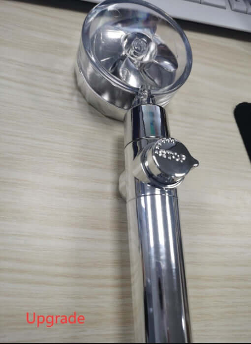 New Turbo Propeller Shower Head Water Saving High Preassure Flow 360 Degrees With Fan Extension Showerhead Rainfall With Holder - The Oasnin