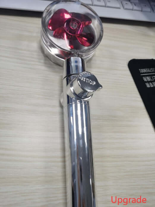 New Turbo Propeller Shower Head Water Saving High Preassure Flow 360 Degrees With Fan Extension Showerhead Rainfall With Holder - The Oasnin