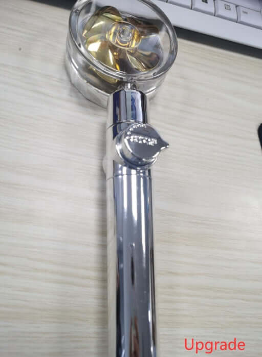 New Turbo Propeller Shower Head Water Saving High Preassure Flow 360 Degrees With Fan Extension Showerhead Rainfall With Holder - The Oasnin
