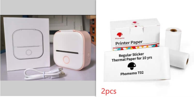 Portable Mini Thermal Label Printer Home Photo Printer Student Wrong Question Printer Bluetooth - compatible Mini Label Printer Price Tag - The Oasnin