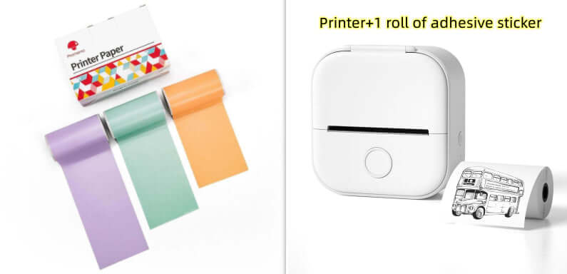 Portable Mini Thermal Label Printer Home Photo Printer Student Wrong Question Printer Bluetooth - compatible Mini Label Printer Price Tag - The Oasnin