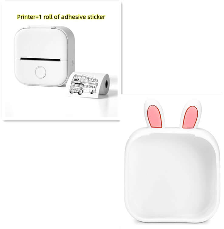 Portable Mini Thermal Label Printer Home Photo Printer Student Wrong Question Printer Bluetooth - compatible Mini Label Printer Price Tag - The Oasnin