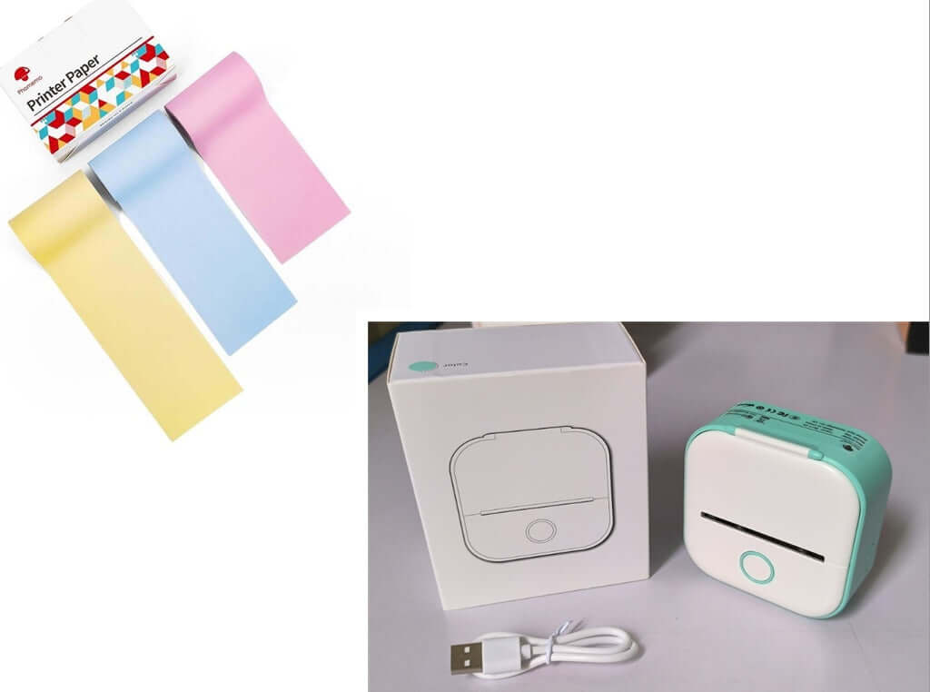 Portable Mini Thermal Label Printer Home Photo Printer Student Wrong Question Printer Bluetooth - compatible Mini Label Printer Price Tag - The Oasnin
