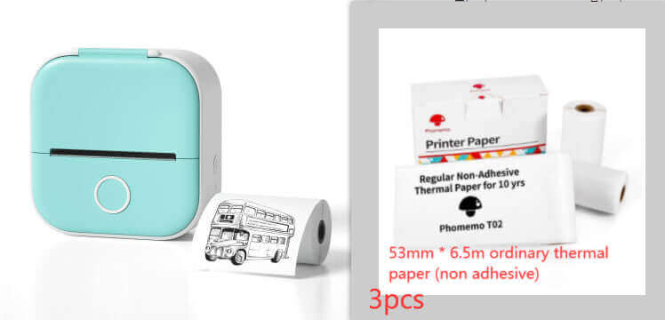 Portable Mini Thermal Label Printer Home Photo Printer Student Wrong Question Printer Bluetooth - compatible Mini Label Printer Price Tag - The Oasnin