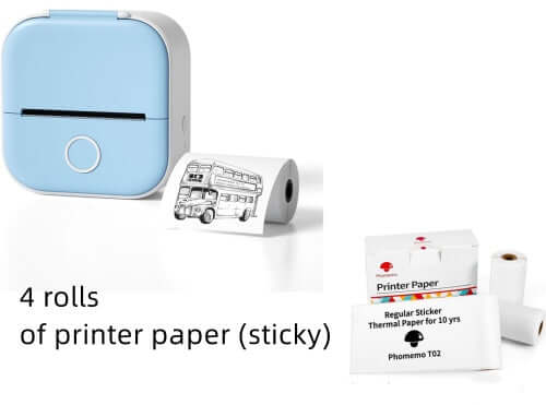 Portable Mini Thermal Label Printer Home Photo Printer Student Wrong Question Printer Bluetooth - compatible Mini Label Printer Price Tag - The Oasnin