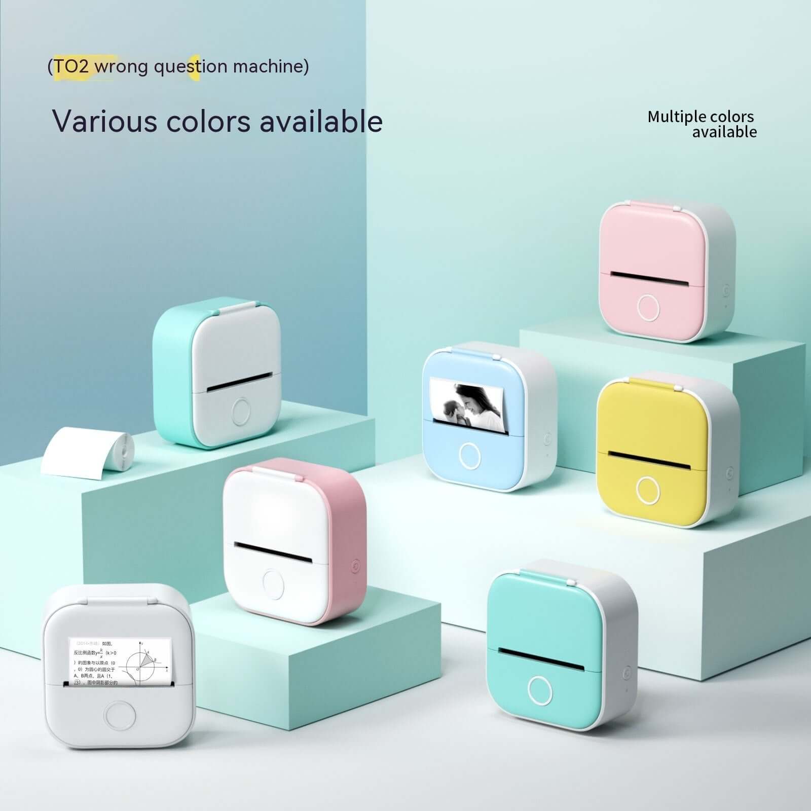 Portable Mini Thermal Label Printer Home Photo Printer Student Wrong Question Printer Bluetooth - compatible Mini Label Printer Price Tag - The Oasnin