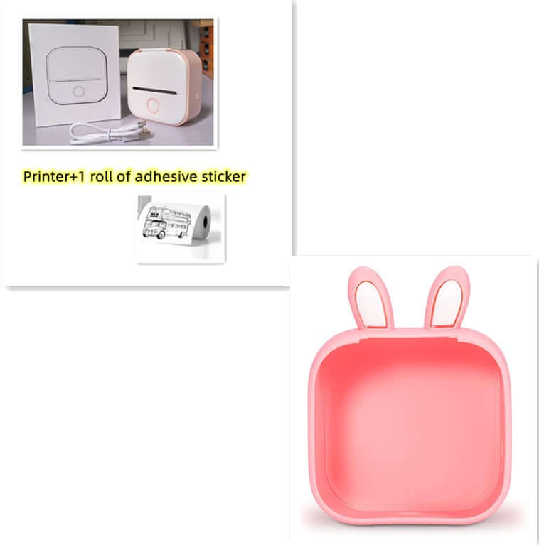 Portable Mini Thermal Label Printer Home Photo Printer Student Wrong Question Printer Bluetooth - compatible Mini Label Printer Price Tag - The Oasnin