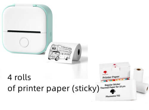 Portable Mini Thermal Label Printer Home Photo Printer Student Wrong Question Printer Bluetooth - compatible Mini Label Printer Price Tag - The Oasnin