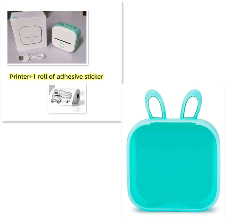 Portable Mini Thermal Label Printer Home Photo Printer Student Wrong Question Printer Bluetooth - compatible Mini Label Printer Price Tag - The Oasnin