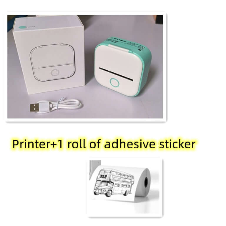 Portable Mini Thermal Label Printer Home Photo Printer Student Wrong Question Printer Bluetooth - compatible Mini Label Printer Price Tag - The Oasnin