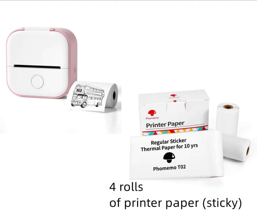 Portable Mini Thermal Label Printer Home Photo Printer Student Wrong Question Printer Bluetooth - compatible Mini Label Printer Price Tag - The Oasnin